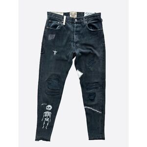 Gallery Dept Black F**k Face Distressed Jeans